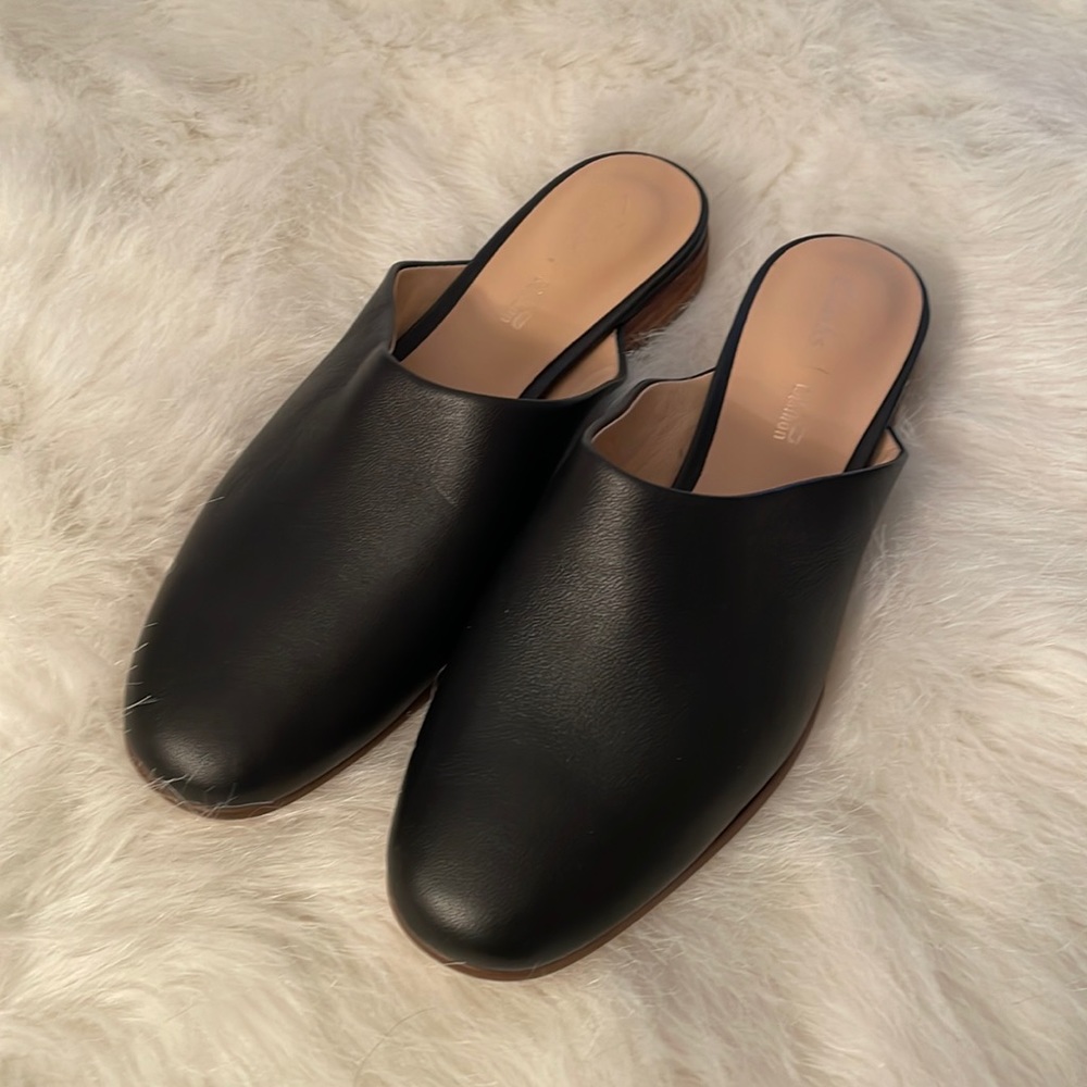 Clarks slide ons